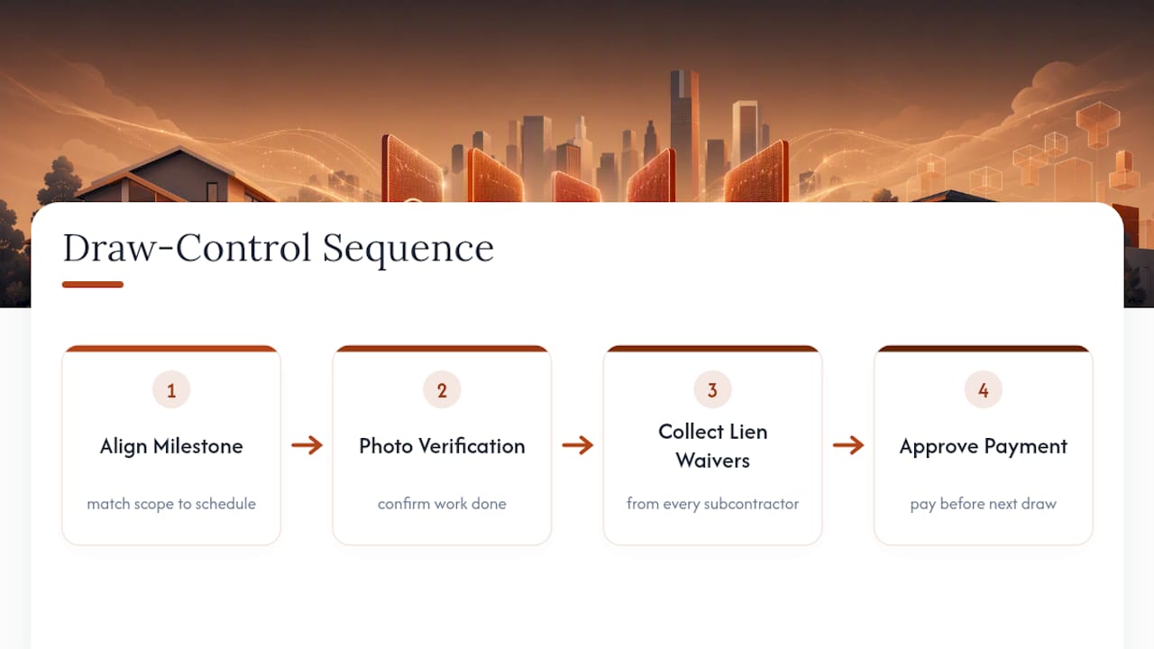 Rehab draw approval process with verification steps